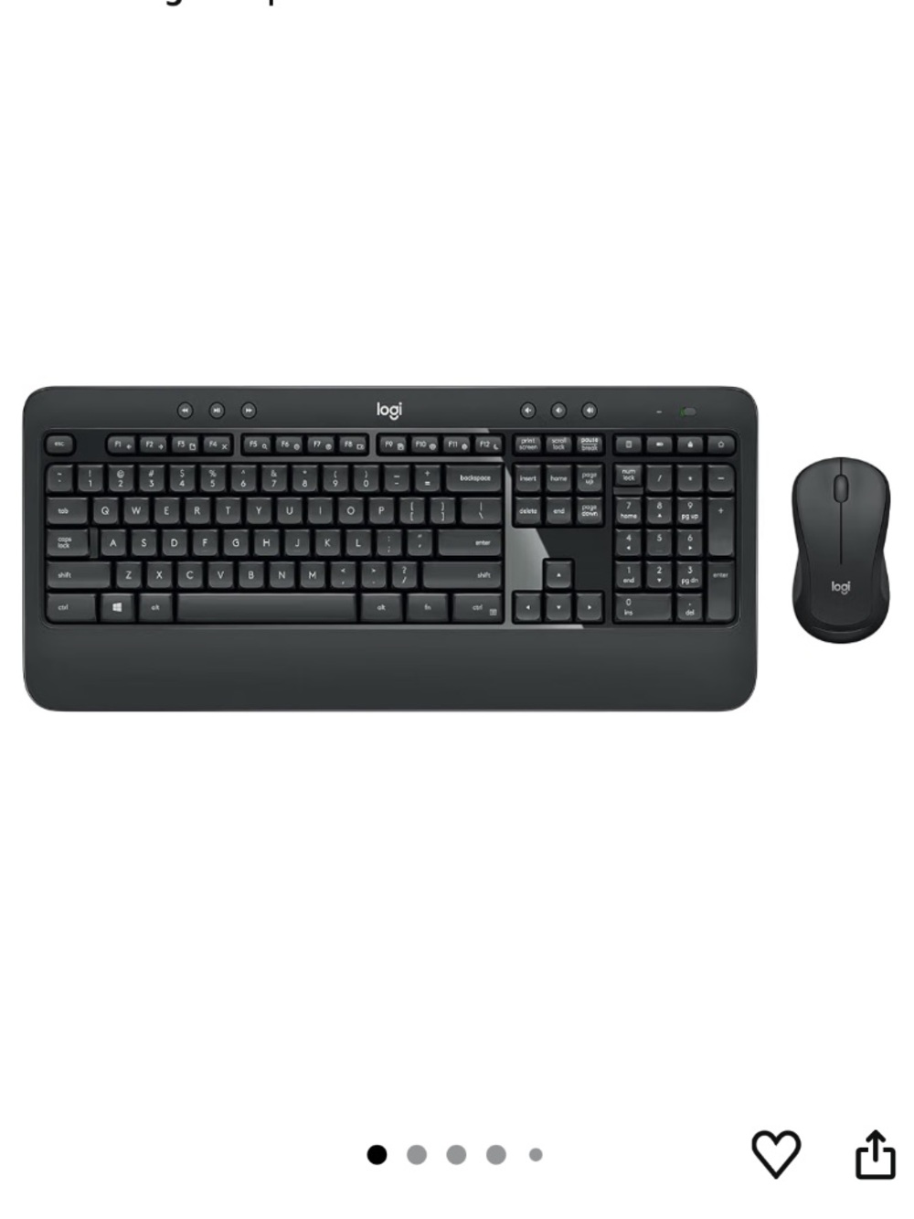 Logitech MK540 Advanced Wireless Keyboard Mouse Combo Windows 2.4 GHz PC Laptop